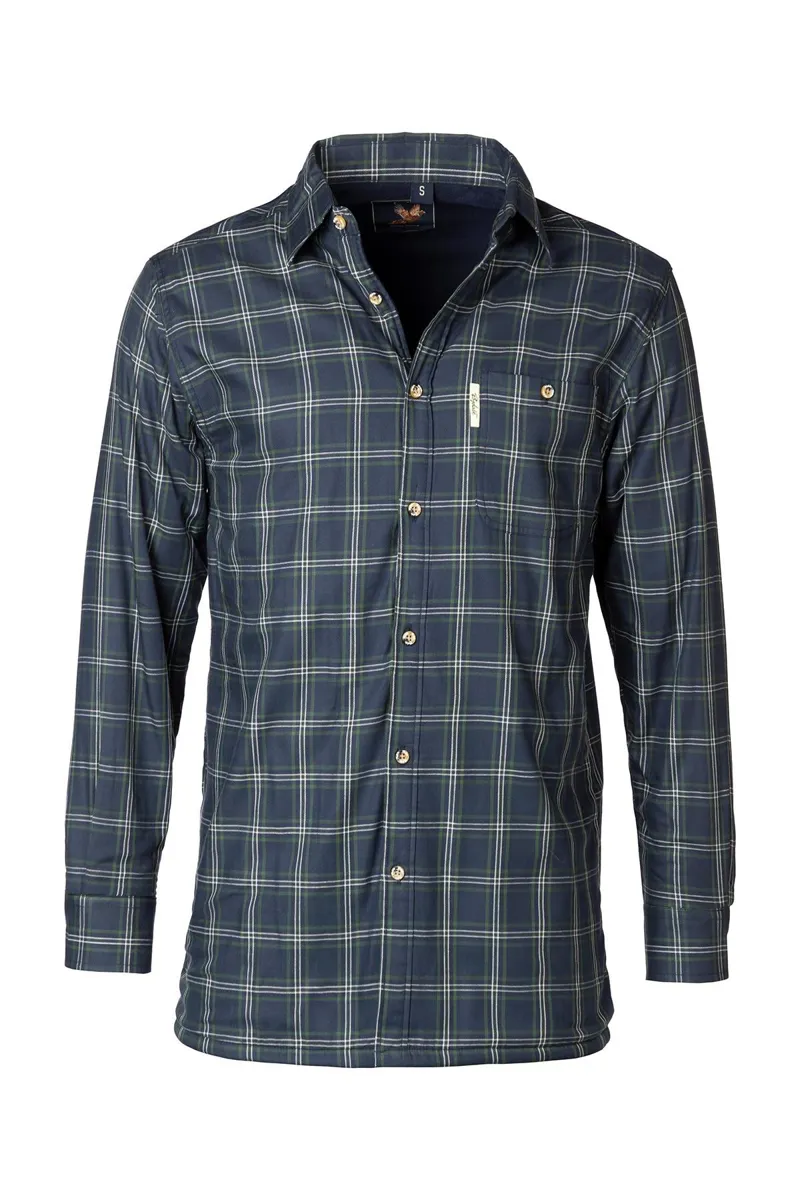 Rydale Men's Fleece Lined Shirt - Navy/Green-5