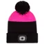 Platinum Mull Ladies Waterproof LED Pom Beanie Hat - Black/Pink