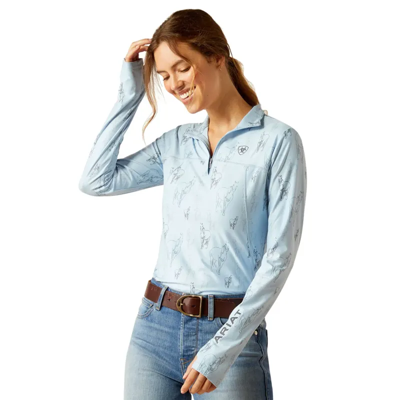 Ariat Lowell 3.0 1/4 Zip Baselayer - Sketch Horse