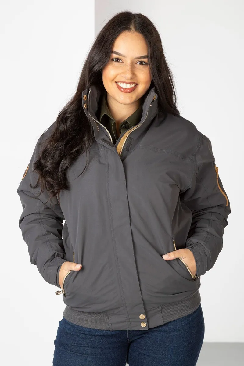Rydale Ladies Equestrian Bomber Jacket Ripon IV - Dark Grey