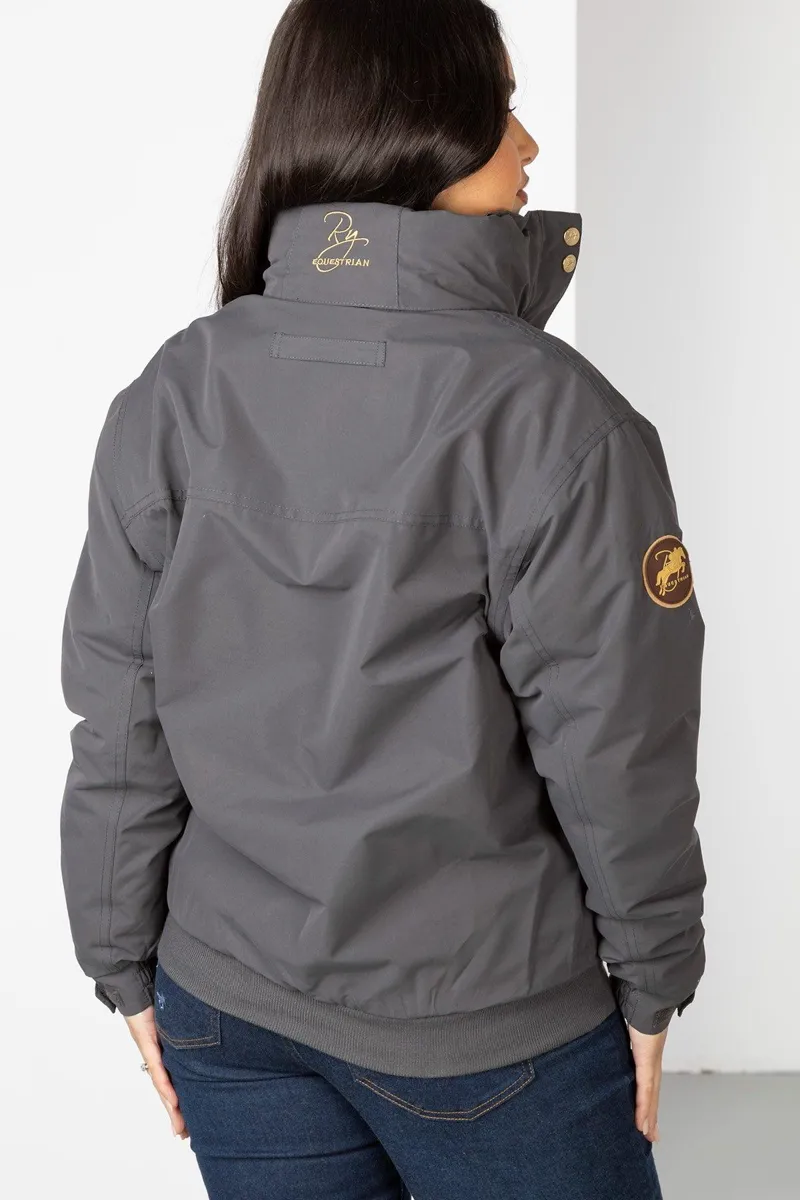 Rydale Ladies Equestrian Bomber Jacket Ripon IV - Dark Grey-1