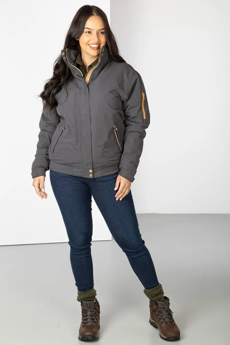 Rydale Ladies Equestrian Bomber Jacket Ripon IV - Dark Grey-4