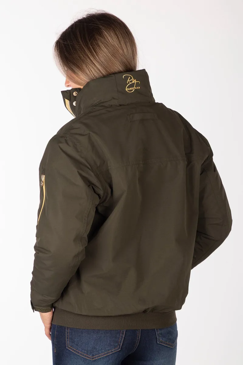 Rydale Ladies Equestrian Bomber Jacket Ripon IV - Dark Khaki-1