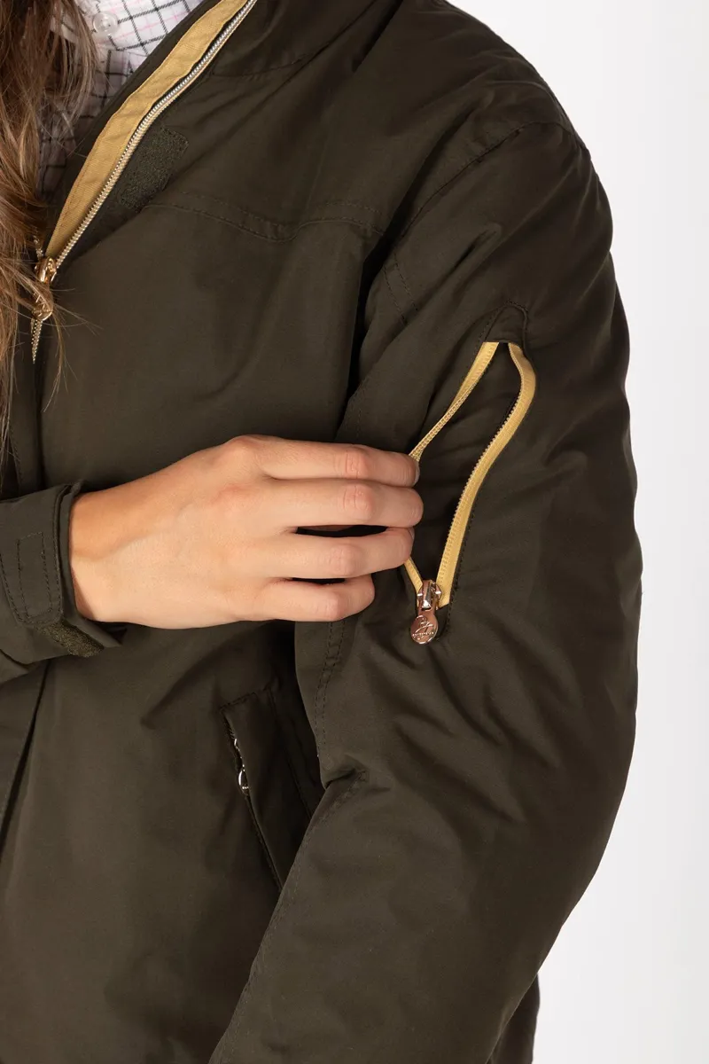 Rydale Ladies Equestrian Bomber Jacket Ripon IV - Dark Khaki-5