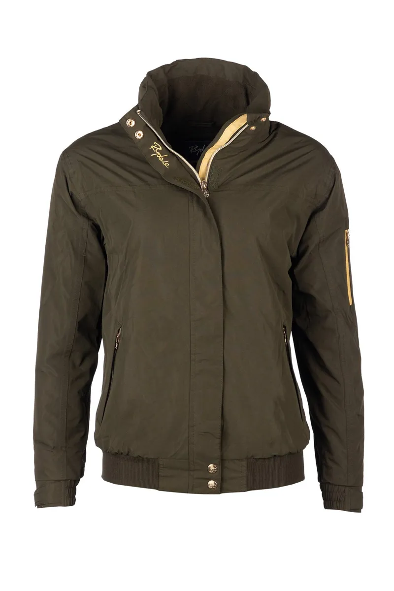 Rydale Ladies Equestrian Bomber Jacket Ripon IV - Dark Khaki-8