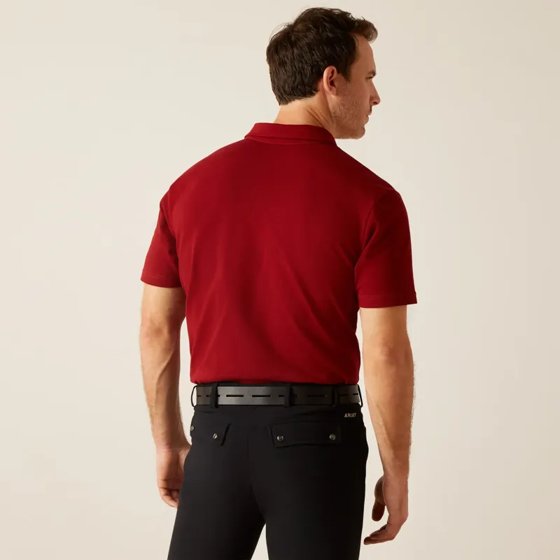 Ariat Medal Polo Shirt - Sun-Dried Tomato-1