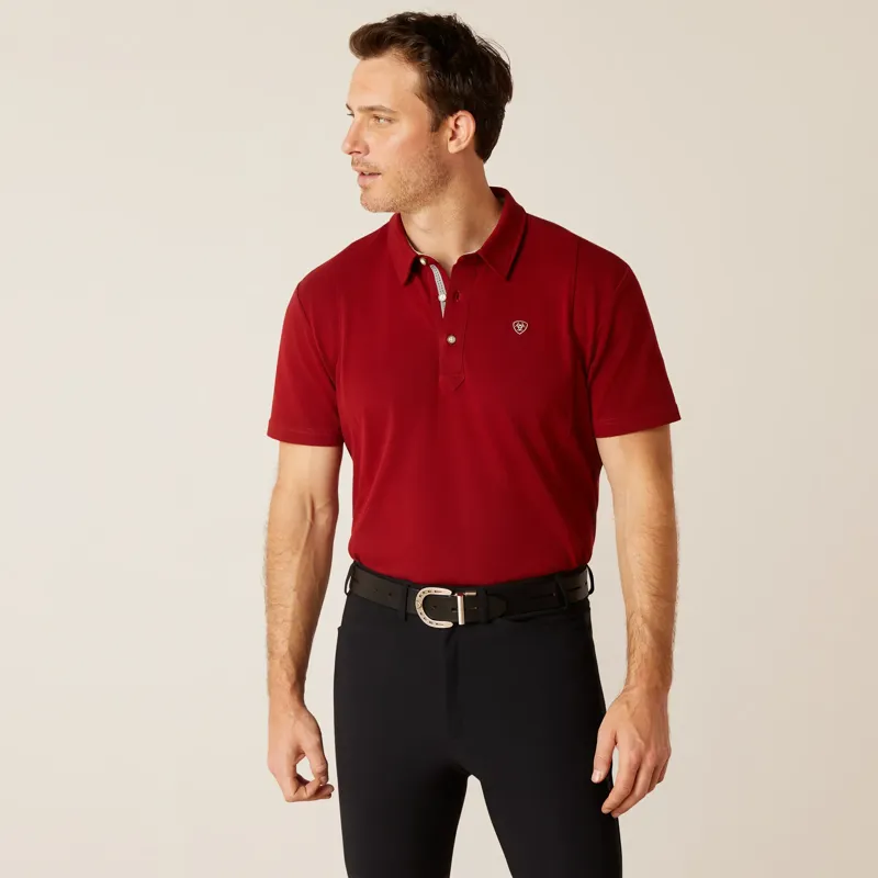 Ariat Medal Polo Shirt - Sun-Dried Tomato