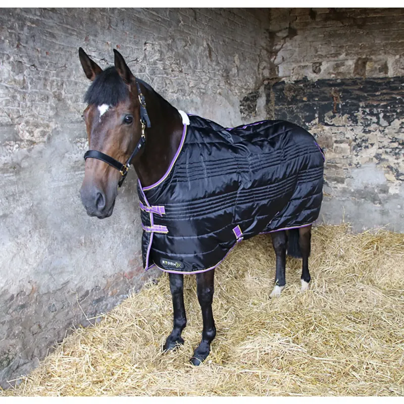 Hy StormX Original 200g Stable Rug - Black/Purple/Yellow