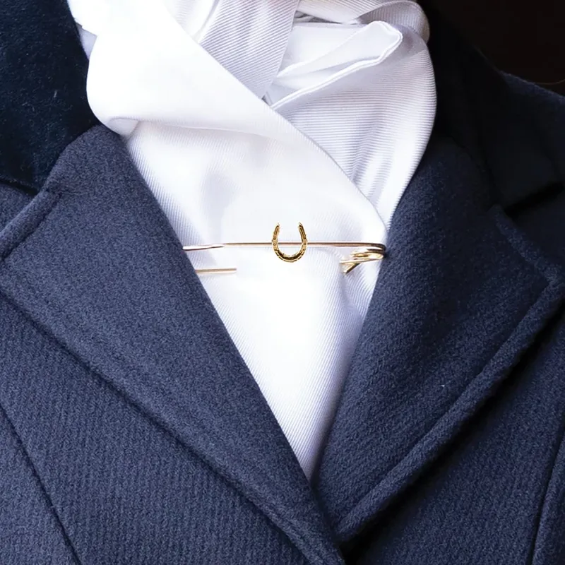 Equetech Traditional Horseshoe Stock Pin-2